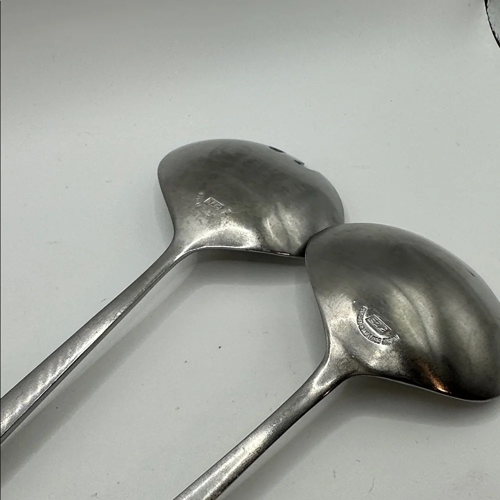 Vintage Mid-Century Modern EPIC Japanese Forged Stainless Salad Serving Utensils